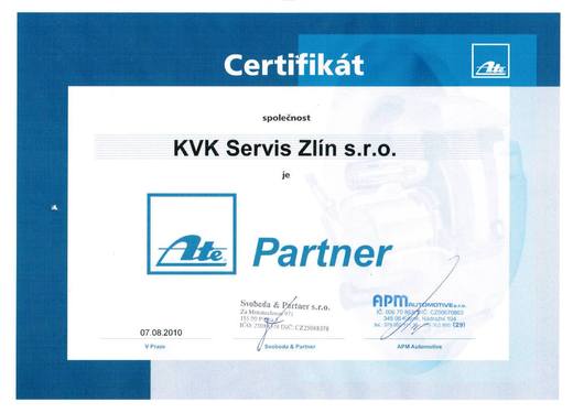 Certifikát ATE